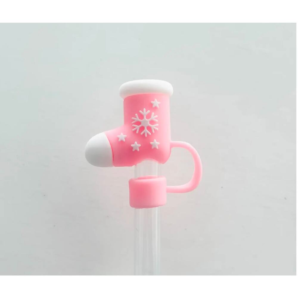 Pink Stocking Hat Straw Cover